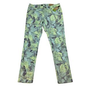 Mossimo Womens Floral Skinny Jeans Straight Hip Multicolor Size 8 New